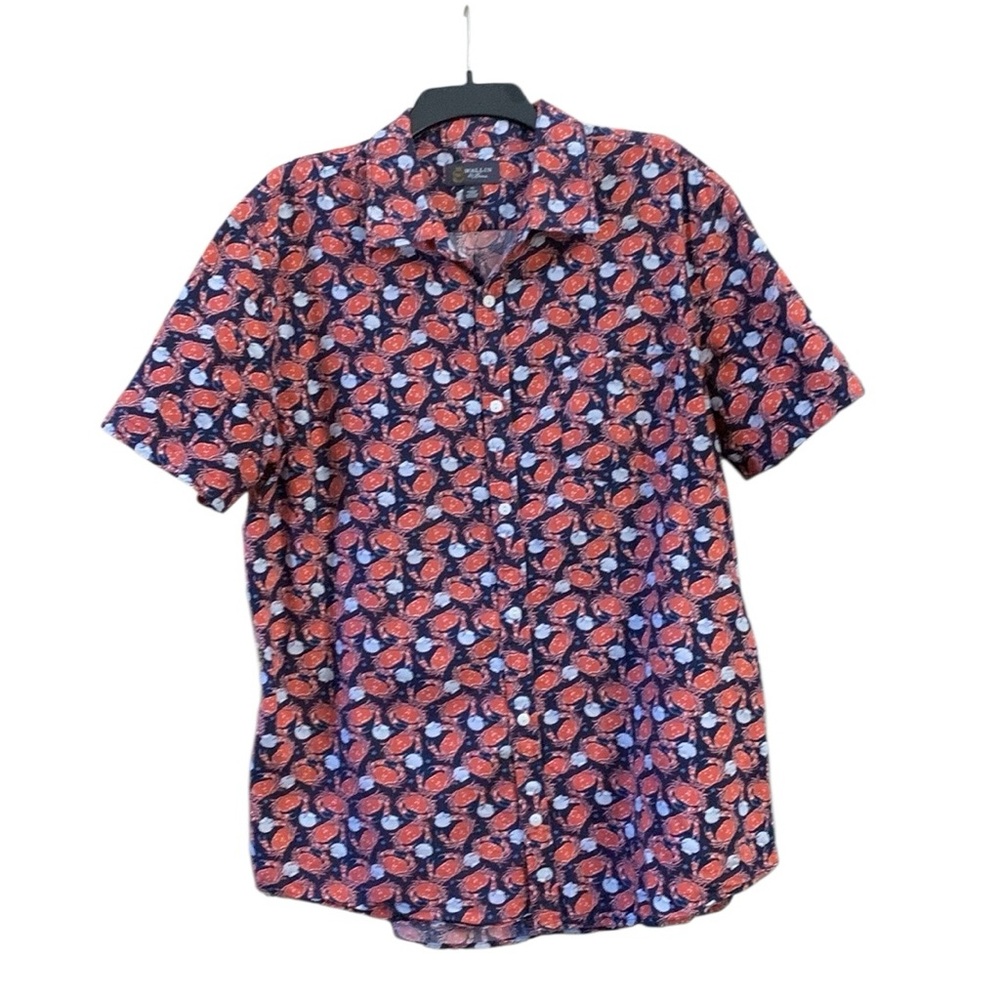 Wallin & Bros. crab seashell short sleeve casual button down shirt - Picture 10 of 11
